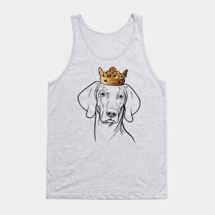 Weimaraner Dog King Queen Wearing Crown Tank Top